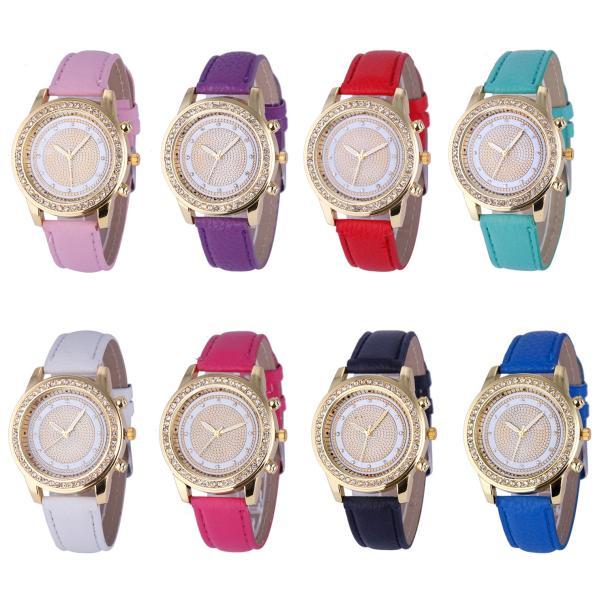 New Women Bracelet Wristwatch ladies Crystal Geneva Watches Fashion Stainless Steel Quartz Wristwatches UK Watch Store