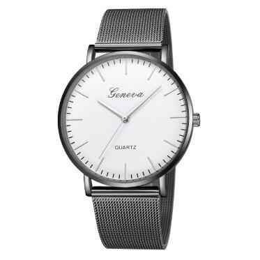 Fashion Casual Watches Women's Men GENEVA Women's Classic Quartz Stainless Steel Wrist Watch Bracelet Watches