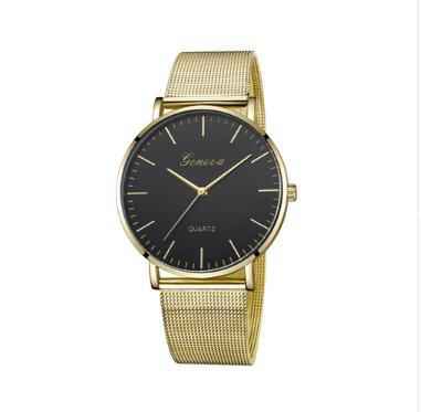 Fashion Casual Watches Women's Men GENEVA Women's Classic Quartz Stainless Steel Wrist Watch Bracelet Watches