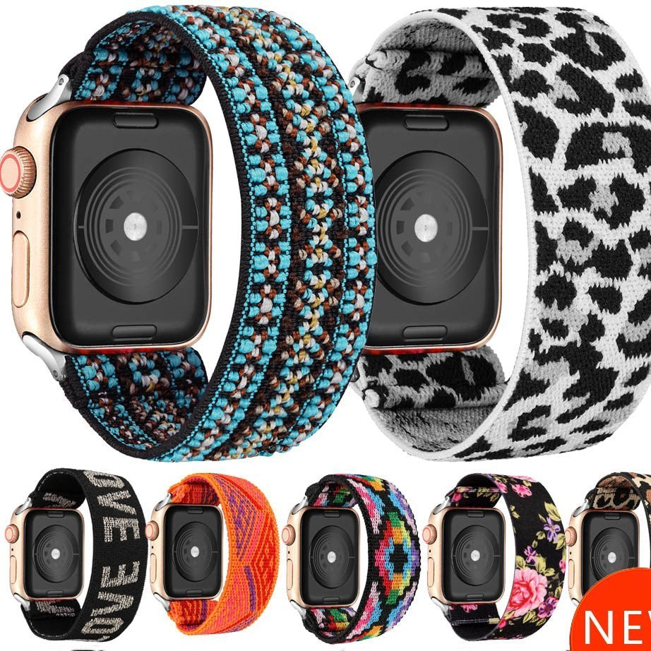 Suitable For Elastic Watch Band Bohemian Elastic Printed Nylon Band UK Watch Store
