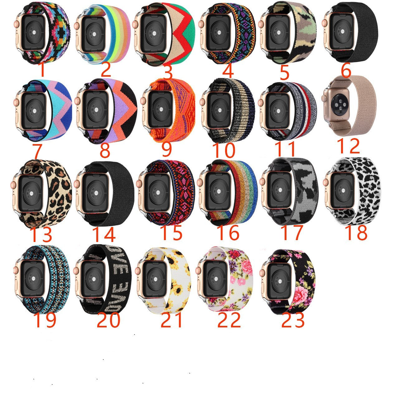 Suitable For Elastic Watch Band Bohemian Elastic Printed Nylon Band UK Watch Store